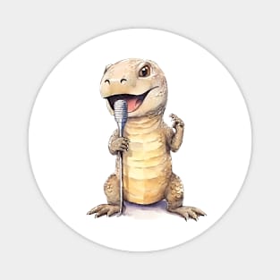 Komodo Dragon Singing Magnet